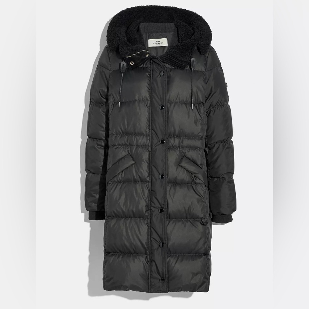 Coach Womens long puffer down
jacket Coat large